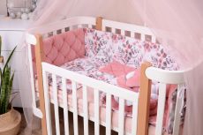Дитячий постільний комплект Baby Veres Velour Powdery leaves (5 одиниць), бавовна-велюр